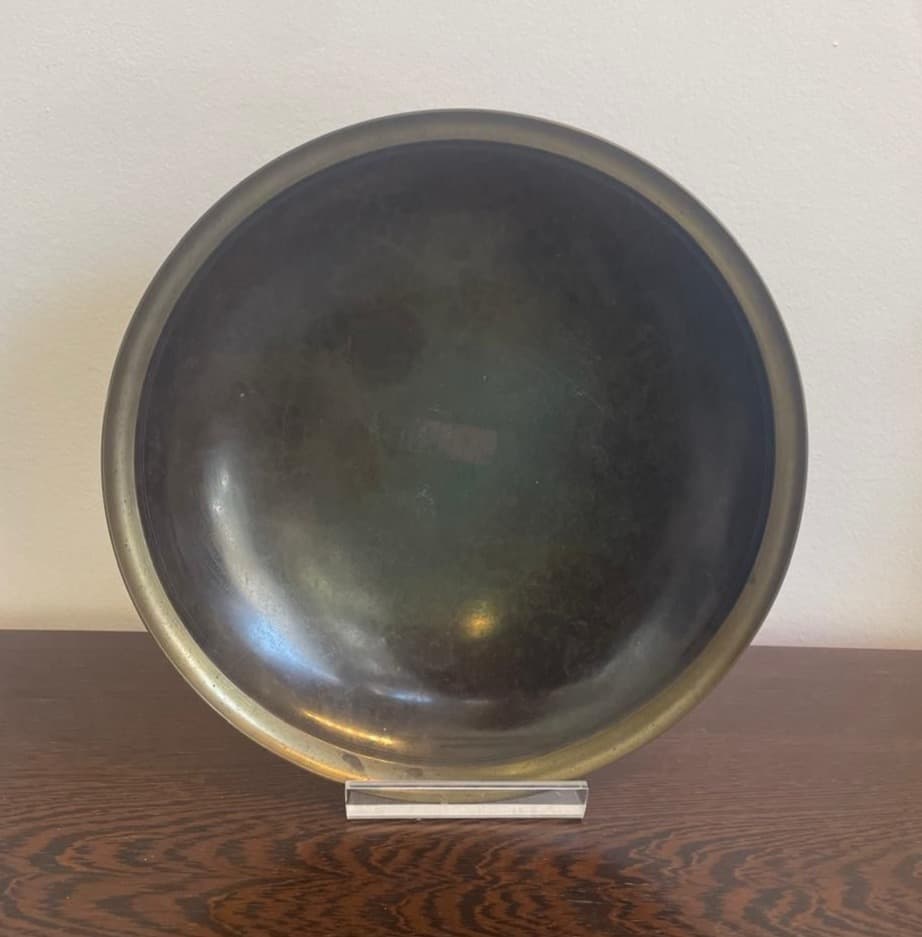 plat en bronze patiné, Danemark, Just Andersen (1884-1943), vers 1920-1930, Just Andersen.