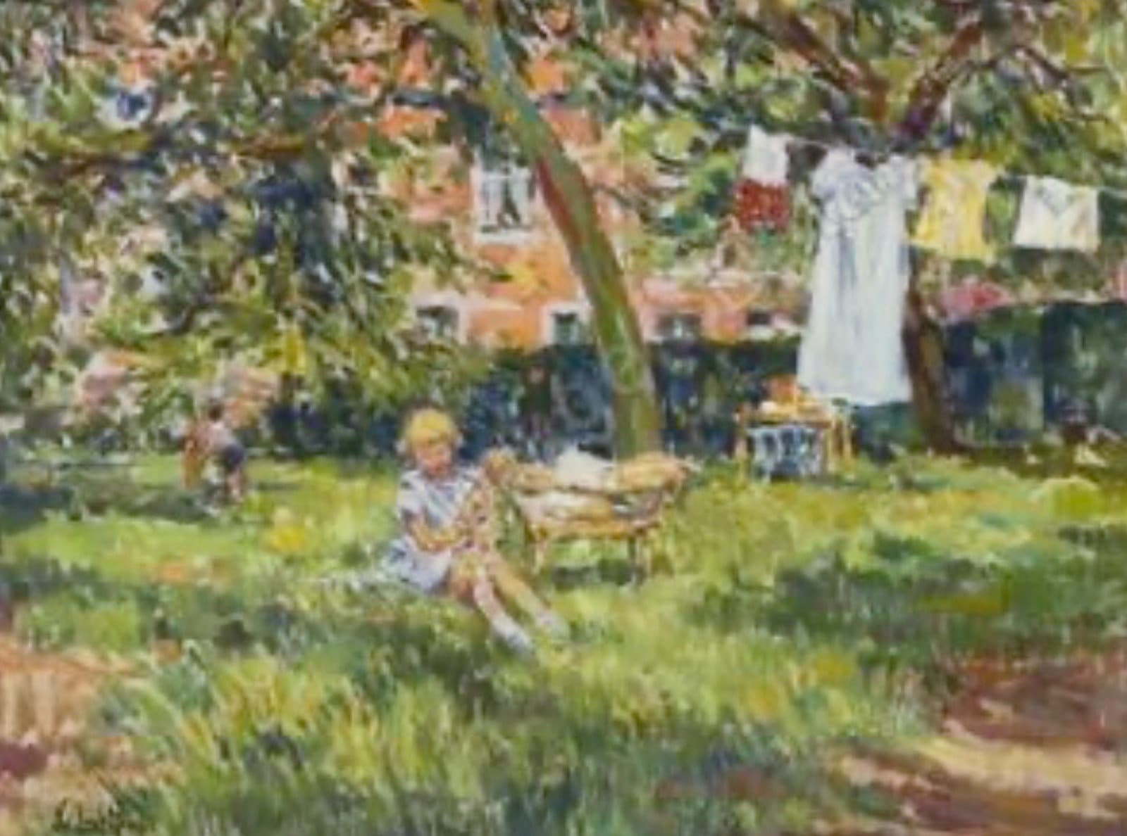Jeune fille au jardin, Lichtfus Yvette.