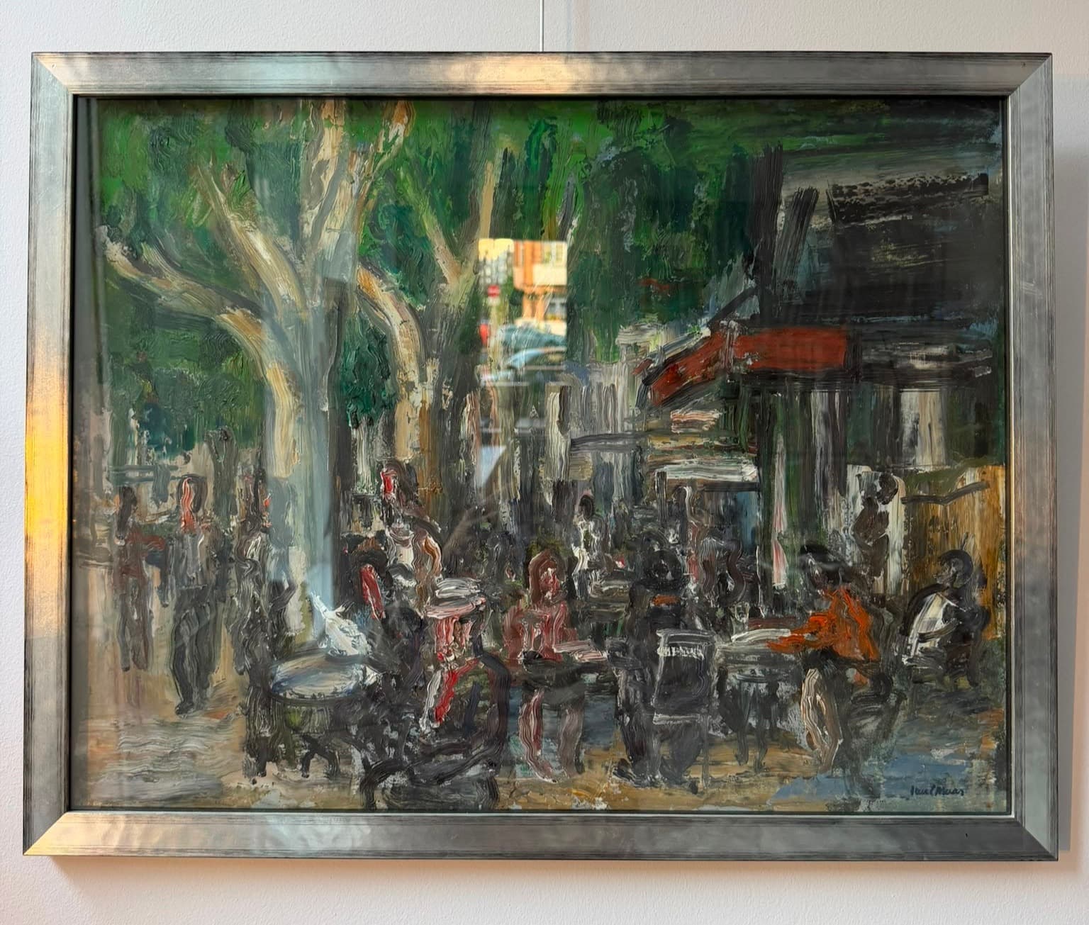 Terrasse à Nice, huile sur papier, Paul Maas.