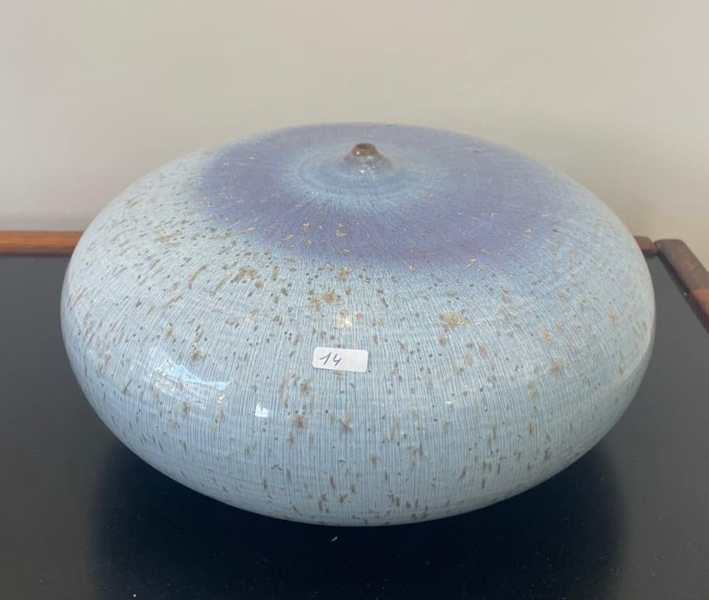 Très beau vase, très bel émaillage, Antonio Lampecco (1932 - 2019).
