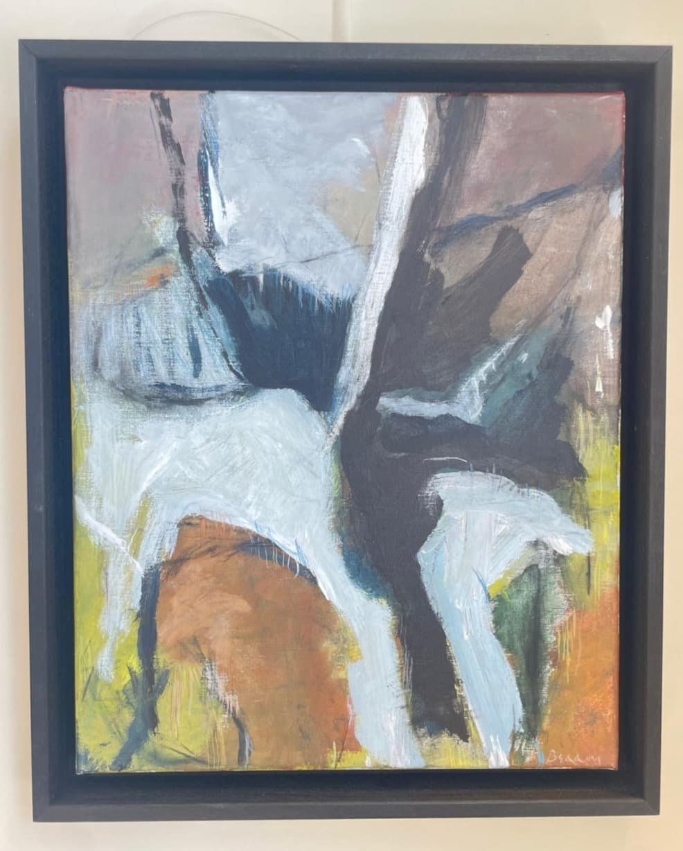 Olivier devant la Sainte-Victoire, huile sur toile, octobre 2024, Jean-Philippe Braam.